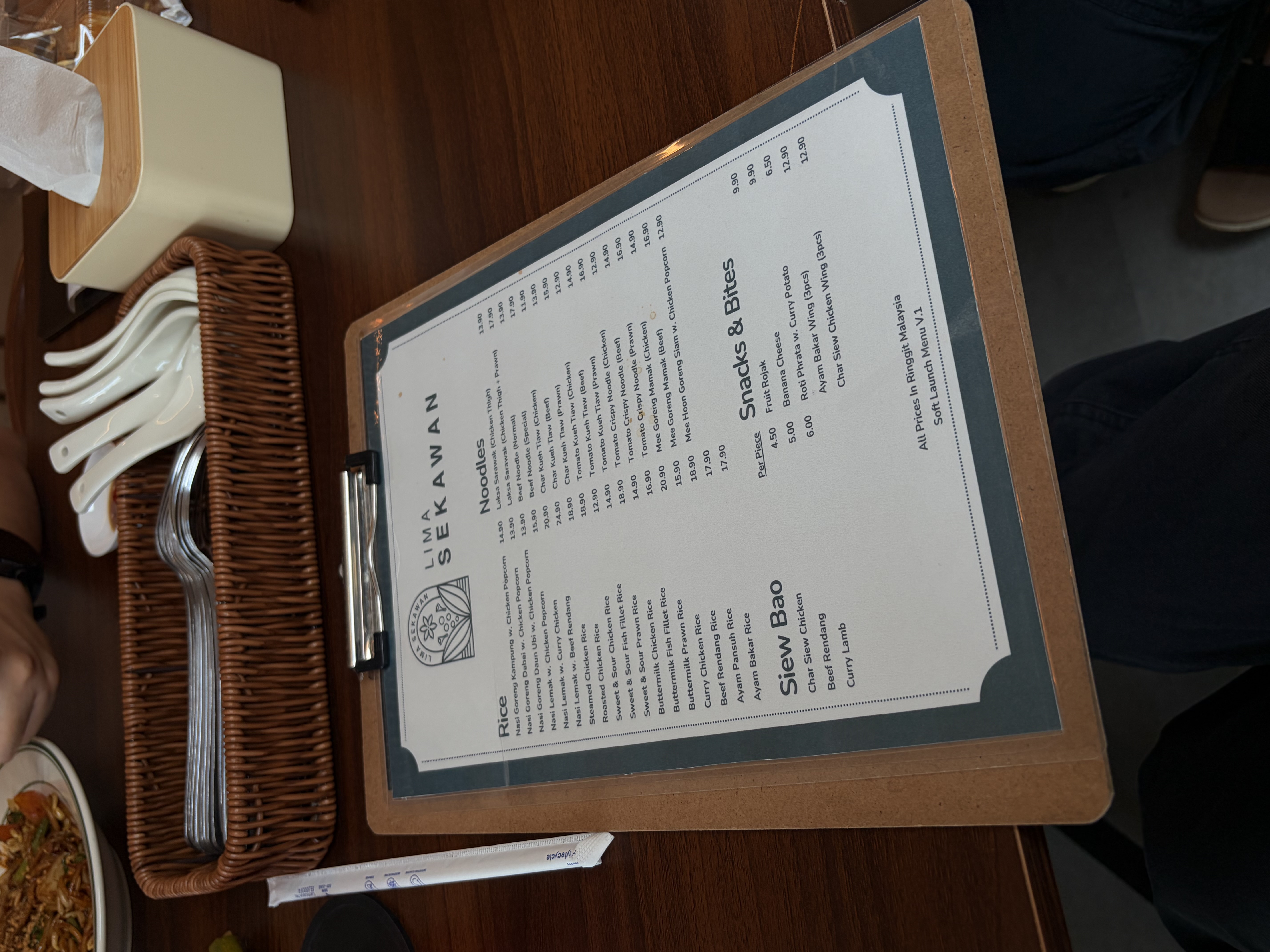 Menu page 1